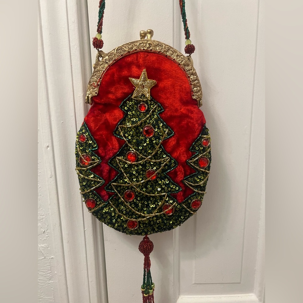 RARE!!! Wayne M. Kelski Vintage Christmas Tree purse. Excellent condition.